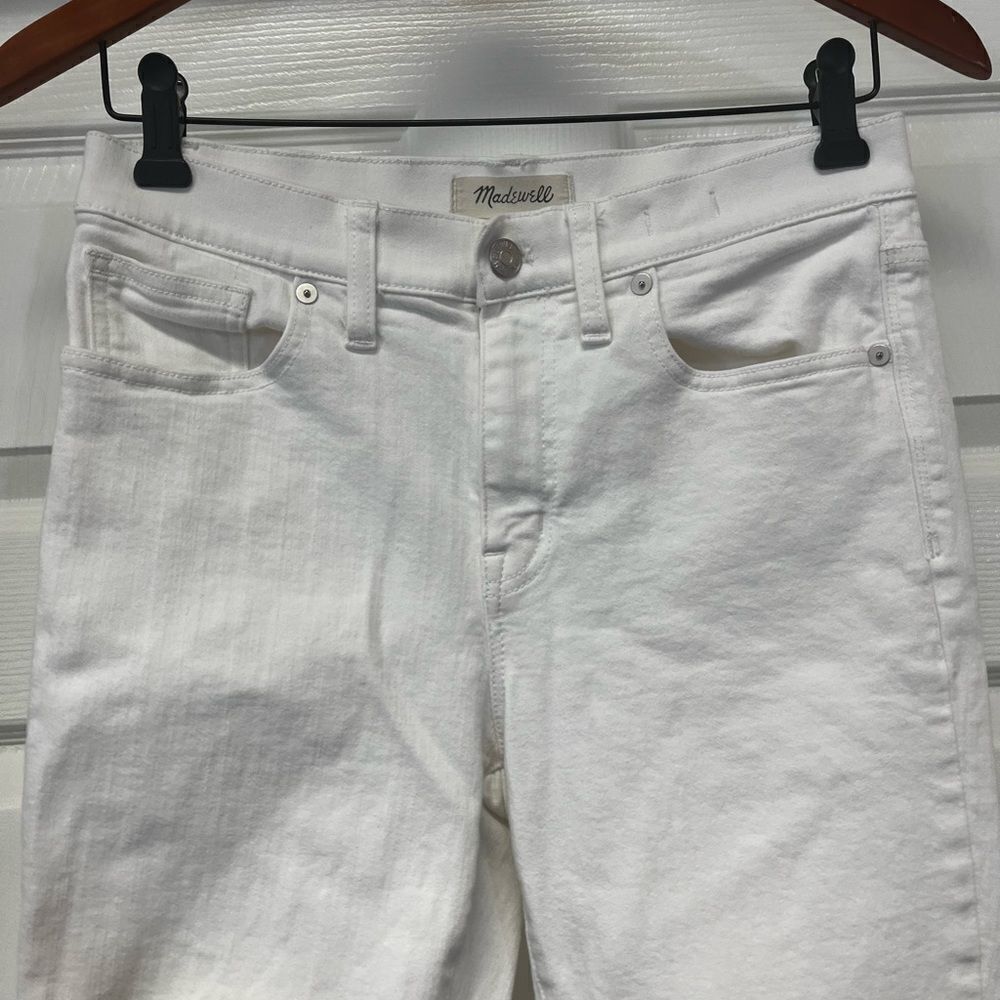 Madewell White 9” High Riser Skinny Skinny Jeans sz 28